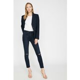Koton Women's Blue Trousers Cene