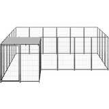  Pasji boks črn 8,47 m² jeklo, (20798949) | Shoptok.si