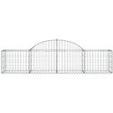  Obokane gabion košare 8 kosov 200x50x40/60 cm pocinkano železo, (20758267) | Shoptok.si