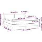  Box spring postelja z vzmetnico temno siva 180x200 cm blago, (20899695) | Shoptok.si
