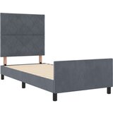 vidaXL Postelja Temno Siva 100x200 cm Velvet | Shoptok.si