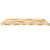  Automatska tenda na uvlačenje žuto-bijela 5 x 3 m | shoptok.hr