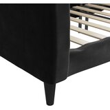  Dnevni krevet crni 100 x 200 cm baršunasti | shoptok.hr