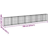  Gabionska košara s poklopcem 700x50x100 cm pocinčano željezo | Eponuda.ba