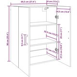  Omara za steno 2 pcs Umetni hrast 69,5 x 34 x 90 cm, (5000108330) | Shoptok.si