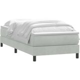 Box spring postelja z vzmetnico Svetlo siva 80x210 cm žamet, (21791862) | Shoptok.si