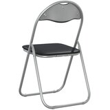  Sklopiva stolica 8 pcs Crna i Siva 48 x 43,5 x 81 cm Lažna koža | shoptok.hr
