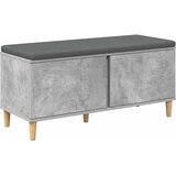  Klupa za hodnik s jastukom Betonsko Siva 100 x 38 x 46 cm | shoptok.hr