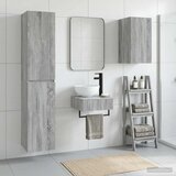  Set namještaja za kupaonicu 3 kom. Siva Sonoma 33 x 34,5 x 160 cm | shoptok.hr
