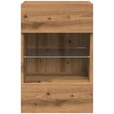 vidaXL Stenske TV omarice z LED 2 kosa artisan hrast 40x30x60,5 cm | Shoptok.si
