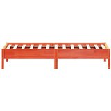 vidaXL Posteljni okvir voščeno rjav 75x190 cm trdna borovina | Shoptok.si