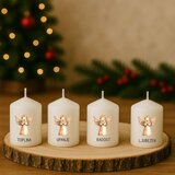  Adventne sveče s personaliziranimi napisi in angelčki ADVSV 08 | Shoptok.si