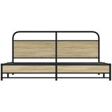 Metalni okvir kreveta bez madraca boja hrasta sonome 183x213 cm | shoptok.hr