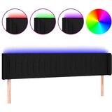 Maison Chic LED posteljno vzglavje - Vzglavna omarica črno 163x16x78/88 cm blago, (22076994) Cene
