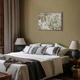  Slika - Retro Vintage Flowers in Delicate Cream and Green Colors 90x60 U prirodnom drvenom okviru | shoptok.hr