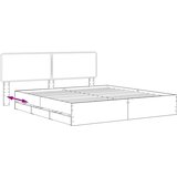  Bed Frame with Storage and Headboard Artisan Oak 180 x 200 cm | shoptok.hr