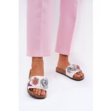 Boto Women Slippers With Flowers On Cork Platform White Zinrosa | ePonuda.com