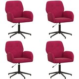 vidaXL Vrteči pisarniški stoli 4 kos 54 x 55 x 90 cm Vinorodna rdeča, (5000302247) | Shoptok.si