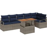  Vrtni set za objed s jastukom 7 pcs Siva i mornarsko plava | shoptok.hr