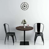 vidaXL Okrugli stol za bistro od MDF-a i čelika 80x75 cm tamni pepeljasti | shoptok.hr