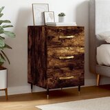 vidaXL Nočna omarica dimljeni hrast 40x40x66 cm inženirski les | Shoptok.si