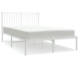  Metalni okvir za krevet s uzglavljem bijeli 120x200 cm | shoptok.hr