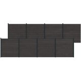 PANEL ograde 8 pcs WPC i aluminij Crna | shoptok.hr