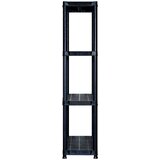 Police za pohranu s 4 razine crne 122 x 30 5 x 130 cm plastične | shoptok.hr