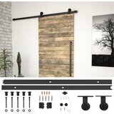 vidaXL Komplet opreme za drsna vrata 183 cm jeklo črne barve Cene