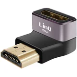 Video adapter HDMI moški na ženski 8K UHD, kotni navzdol, Črna, (5000191885)