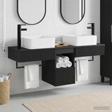  Set ormarića za kupaonicu 3 kom. Crna 53 x 35 x 39 cm - Crna | shoptok.hr