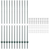  Stup za ogradu 11 pcs Zelena 160 cm Čelik | shoptok.hr