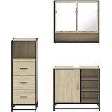  3-dijelni set kupaonskog namještaja boja hrasta sonome drveni | shoptok.hr