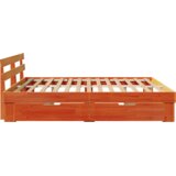  Konstrukcija postelje z vzglavjem Voskast rjav 200 x 200 cm, (5000126950) | Shoptok.si