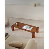 Kave Home Smeđi stakleni stolić za kavu 60x140 cm Adularia – | shoptok.hr