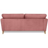 Scandic Rožnata sedežna garnitura iz rebrastega žameta 206 cm Paris – | Shoptok.si