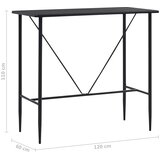  Barski stol crni 120 x 60 x 110 cm MDF | shoptok.hr