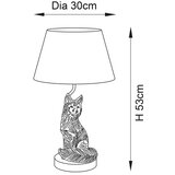 Endon 106796 - Stona lampa FOX 1xE14/6W/230V crna/mesing | Eponuda.com