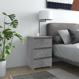  Noćni ormarić boja betona 40 x 35 x 62,5 cm konstruirano drvo | shoptok.hr