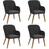  5-dijelni vrtni blagovaonski set s jastucima crni | shoptok.hr