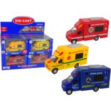 CAR Rescue Vehicle Police Fire Brigade Friction Drive 3 Models | shoptok.hr