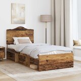  Krevetna konstrukcija Staro drvo 90 x 200 cm Čvrsto borovo drvo | shoptok.hr