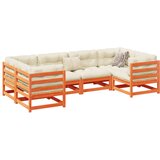 vidaXL 6-dijelni set vrtnih sofa s jastucima voštano smeđi od borovine | shoptok.hr
