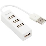 S Box Hub USB 4xA mikro H-204 bel H-204W | Shoptok.si