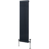 Monster tradicionalni radiator z 2 stolpcema - 1800 x 382 mm - antracitno siva, (21569873) | Shoptok.si