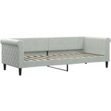 vidaXL Dnevna postelja z vzmetnico svetlo siva 80x200 cm žamet | Shoptok.si