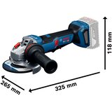 Bosch Akumulatorski kotni brusilnik GWS18V-11PS (2×5Ah) + L-Boxx (06019N4302) | Shoptok.si