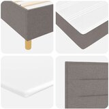  Postelja z vzmetnico z vzglavjem Taupe 80 x 200 cm blago, (5000127735) | Shoptok.si