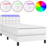 The Living Store Box spring postelja z vzmetnico LED bel 100x200 cm umetno usnje - Box Spring Postelja, (21520855) | Shoptok.si