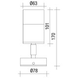  Svjetiljka WM042 Antracit CLR | shoptok.hr
